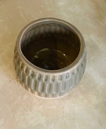 Grey Ceramic Succulent Planter / Plant Pot 5.5cm
