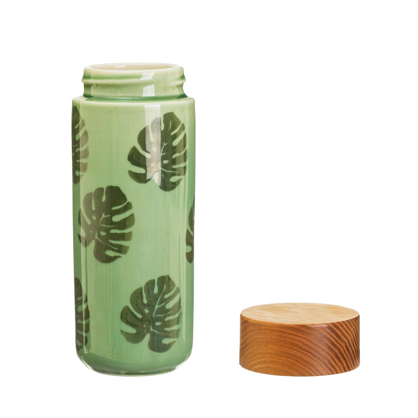 Monstera Leaf Ceramic Reusable Bottle