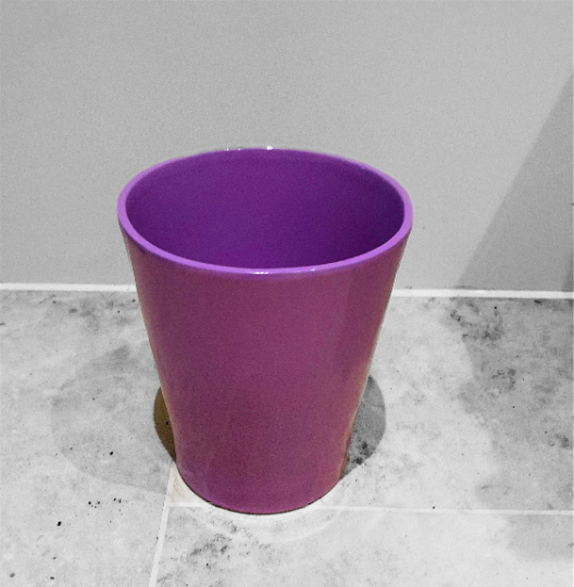 Lilac / Mauve Ceramic Cover Plant Pot 13cm