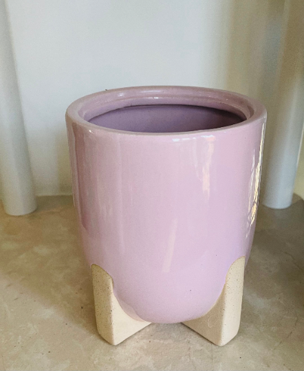 Pink Ceramic Cover Pot