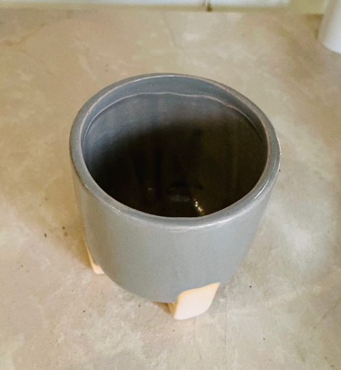 Grey Ceramic Succulent Planter