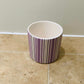Striped Ceramic Cover Pot