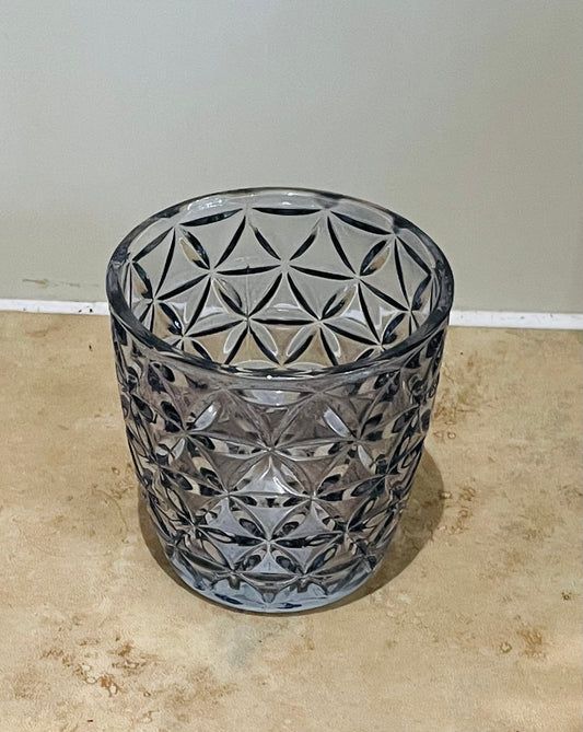 Grey Glass Cover Pot