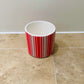Striped Ceramic Cover Pot