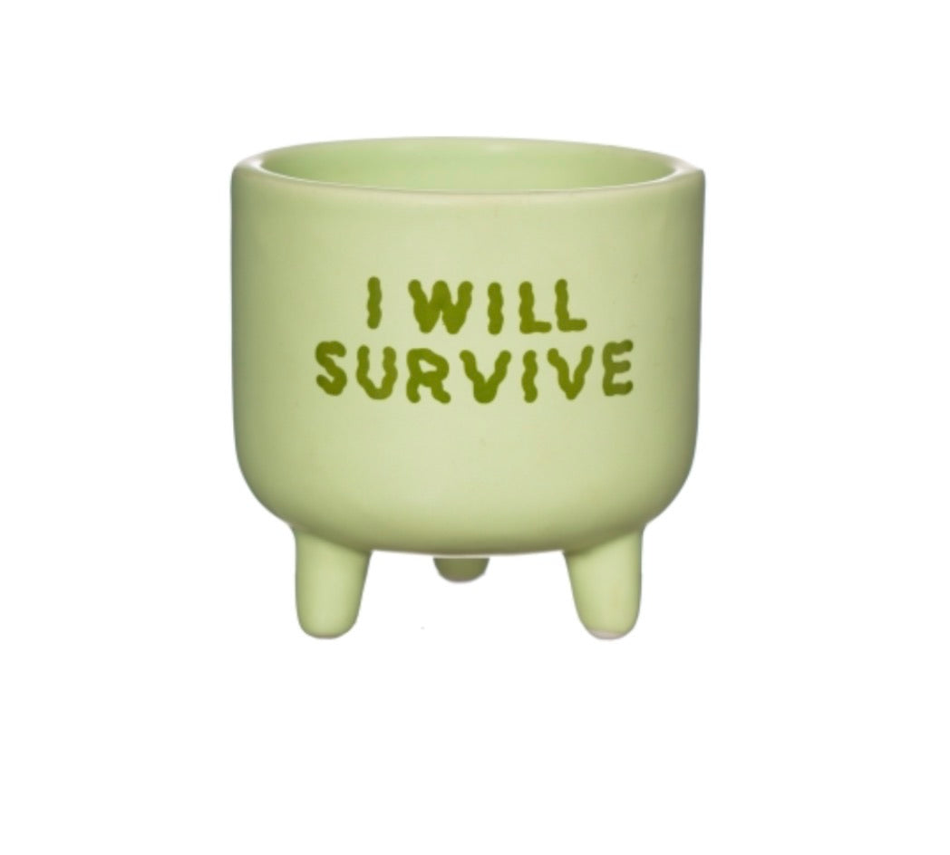 I Will Survive Small Planter