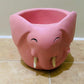 Pink Elephant Ceramic Plant Cover Pot