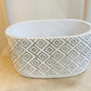 White and Silver Concrete Succulent Planter, Indoor Plant Pot