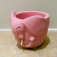 Pink Elephant Ceramic Plant Cover Pot