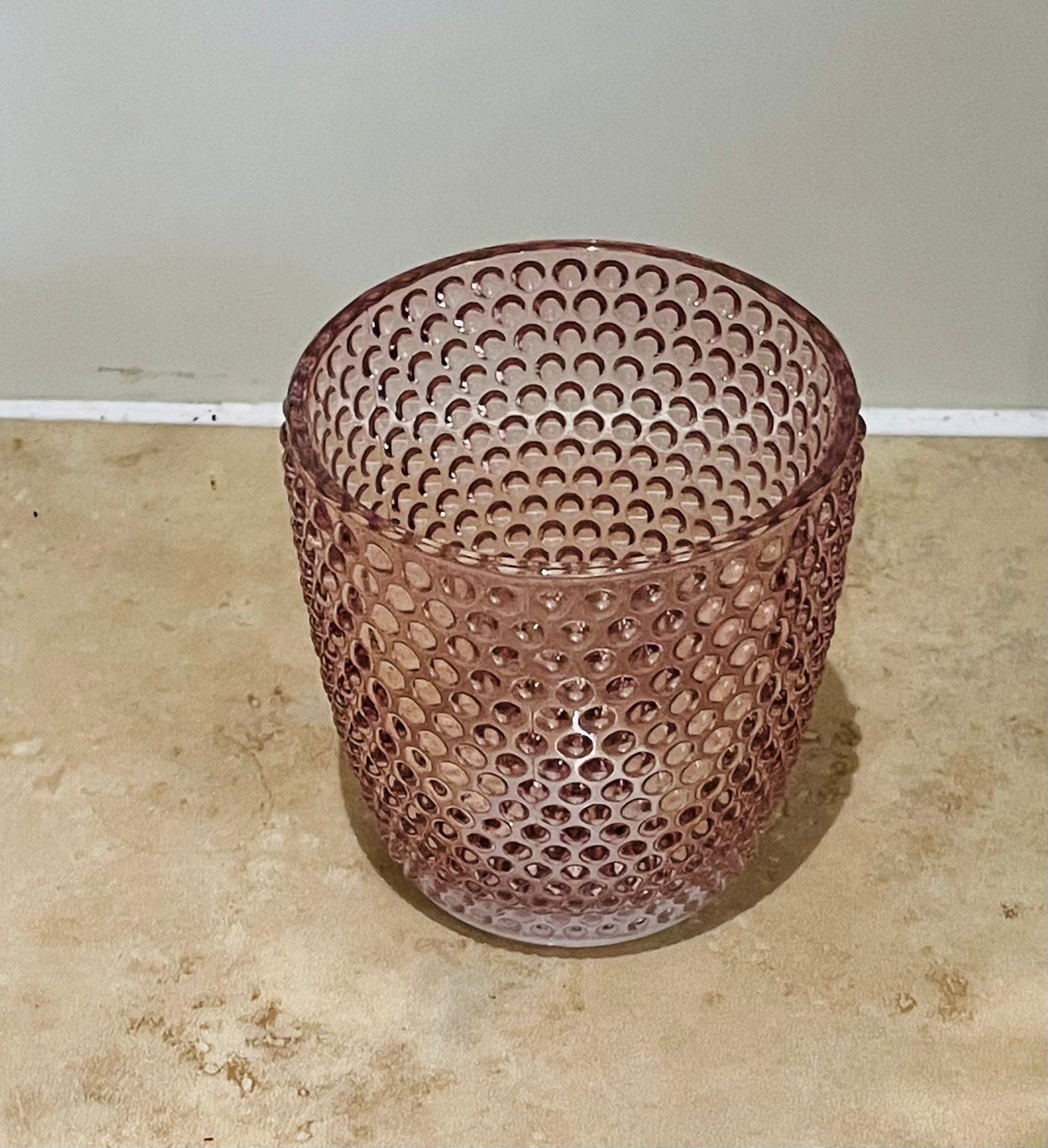 Red Glass Cover Pot