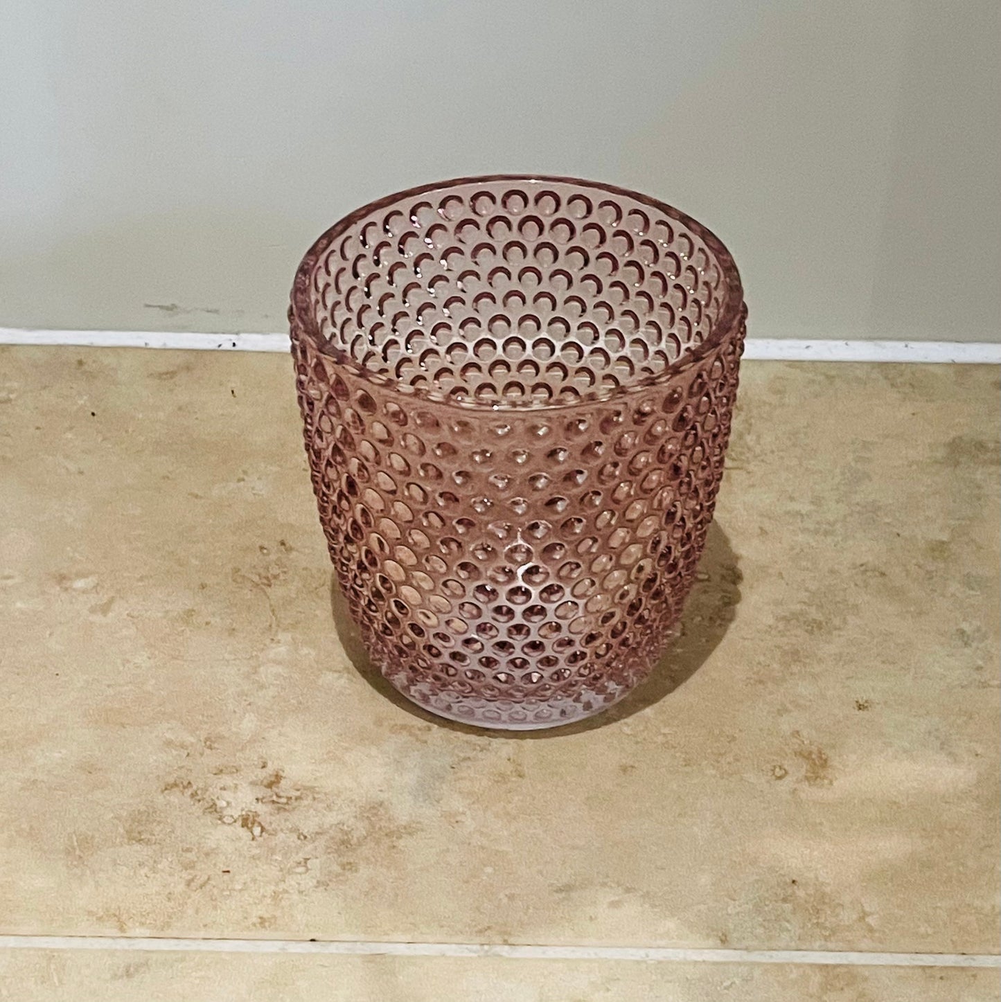 Red Glass Cover Pot