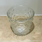 Clear Glass Cover Pot With Geometric Pattern 