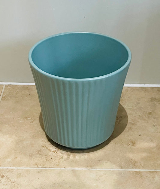Pale Blue Ceramic Cover Pot