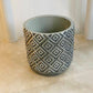 Grey and Silver Concrete Planter